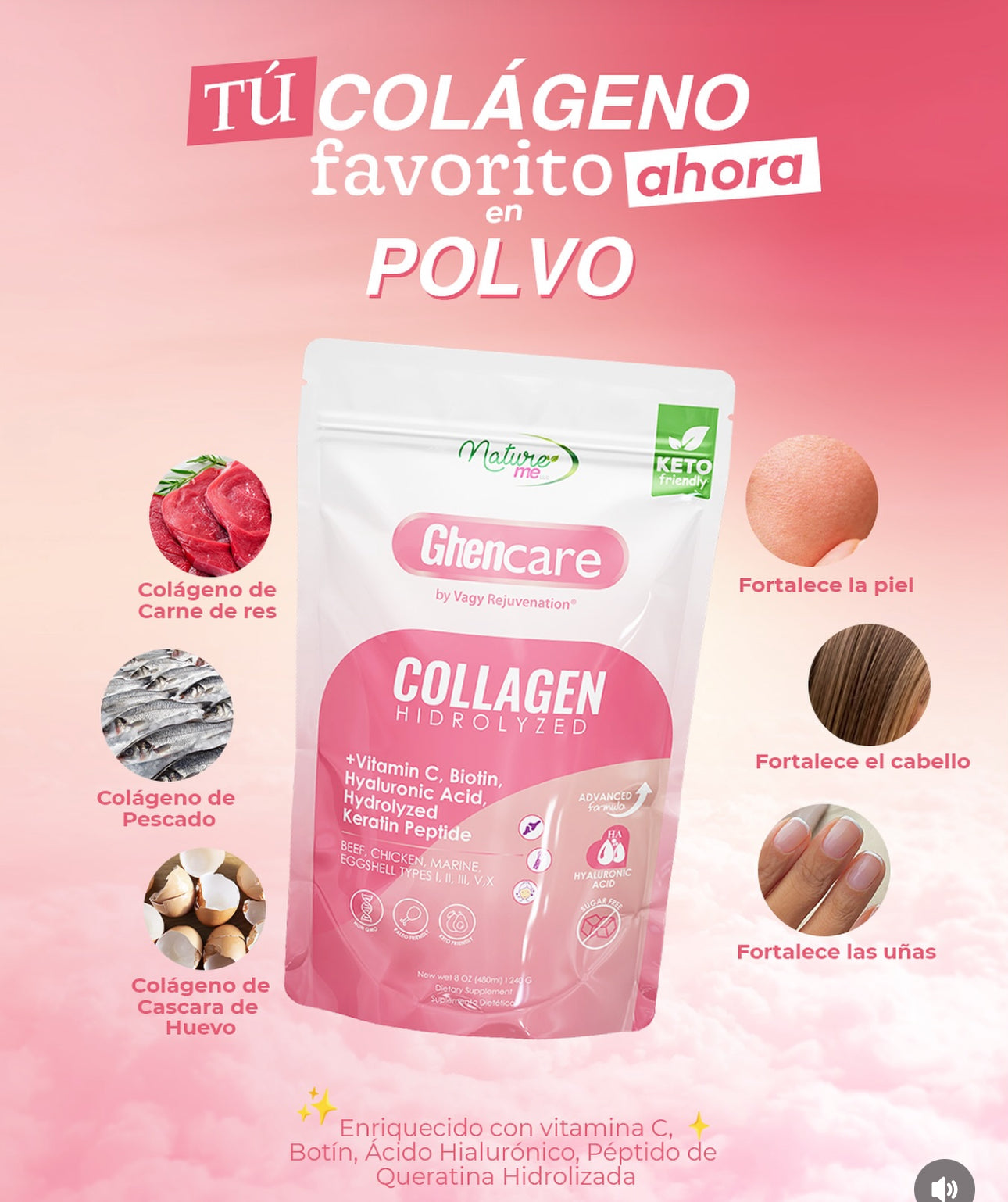 GHENCARE - COLÁGENO EN POLVO HIDROLIZADO